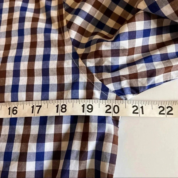 NICK Dunn fitted blue, long sleeve, button down, collared dress shirt size Small - Picture 7 of 10